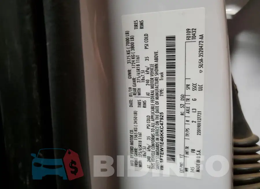 1FTEW1E46KKC47925 Photo# 12