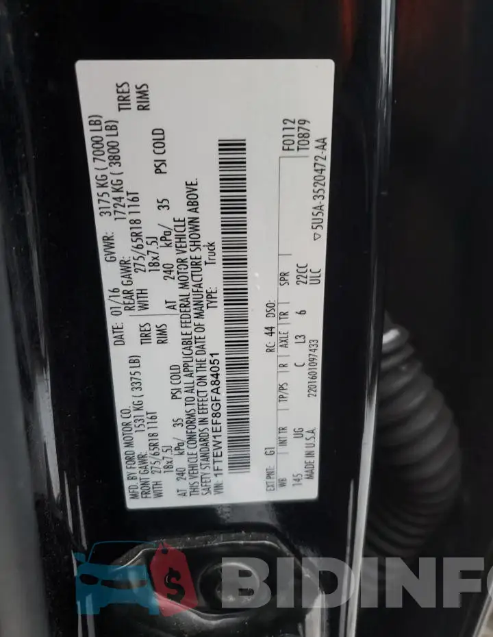 1FTEW1EF8GFA84051 Photo# 12