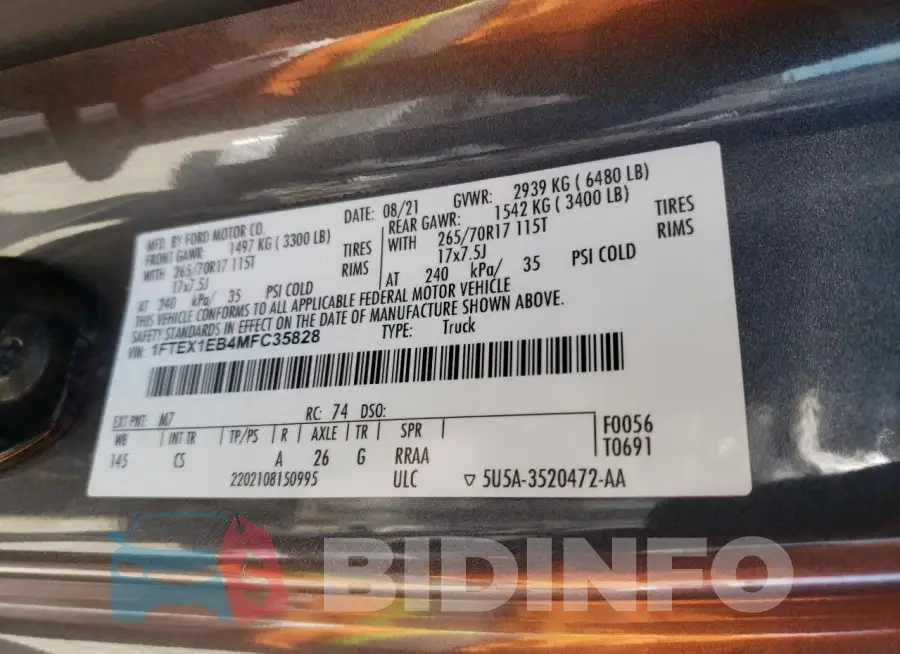 1FTEX1EB4MFC35828 Photo# 12