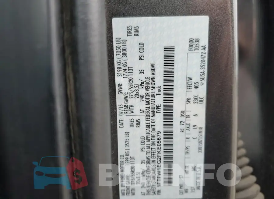 1FTFW1EG2FKE05679 Photo# 12