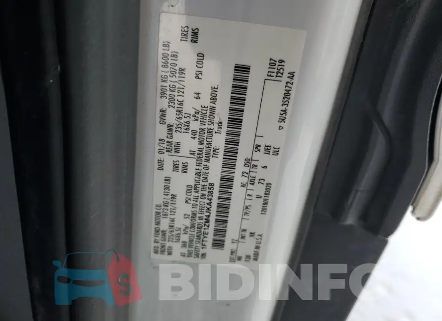 1FTYE1ZM4JKA43858 Photo# 12