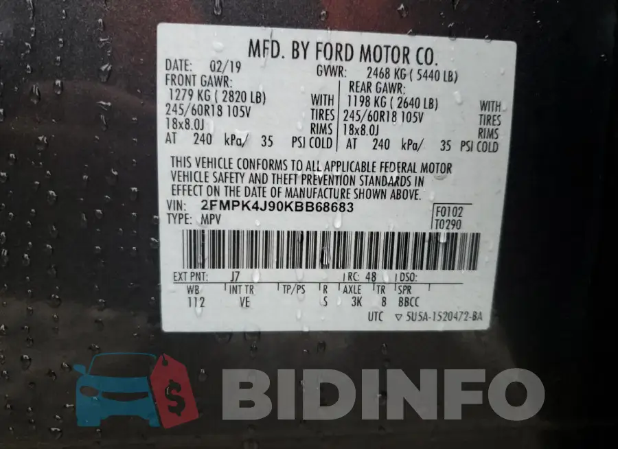 2FMPK4J90KBB68683 Photo# 12