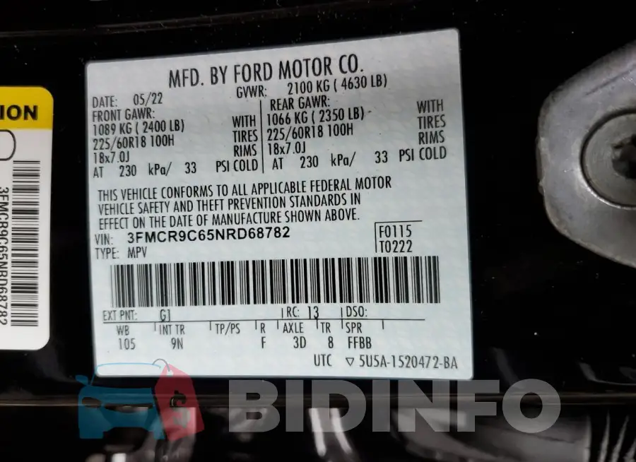 3FMCR9C65NRD68782 Photo# 12