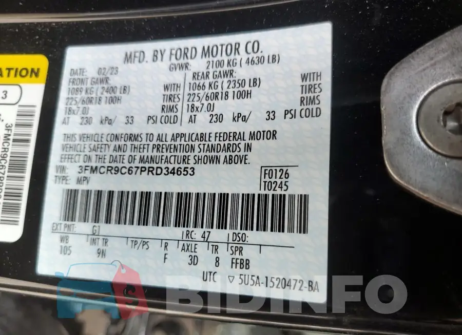 3FMCR9C67PRD34653 Photo# 13