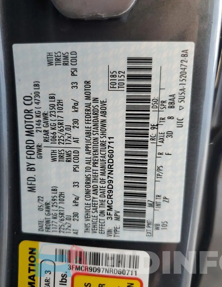3FMCR9D97NRD60711 Photo# 13