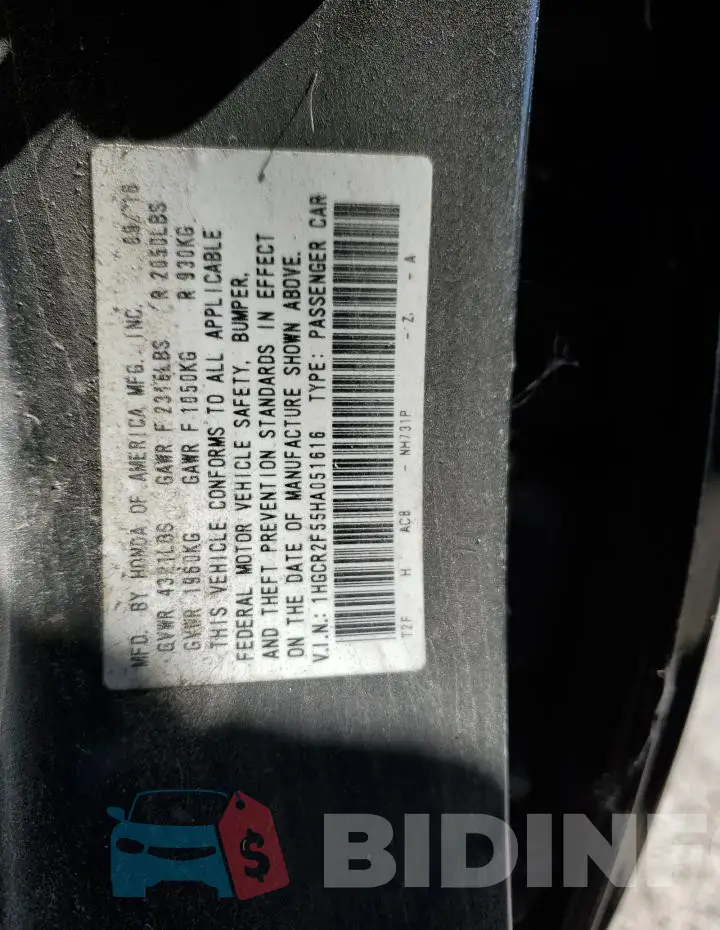 1HGCR2F55HA051616 Photo# 12