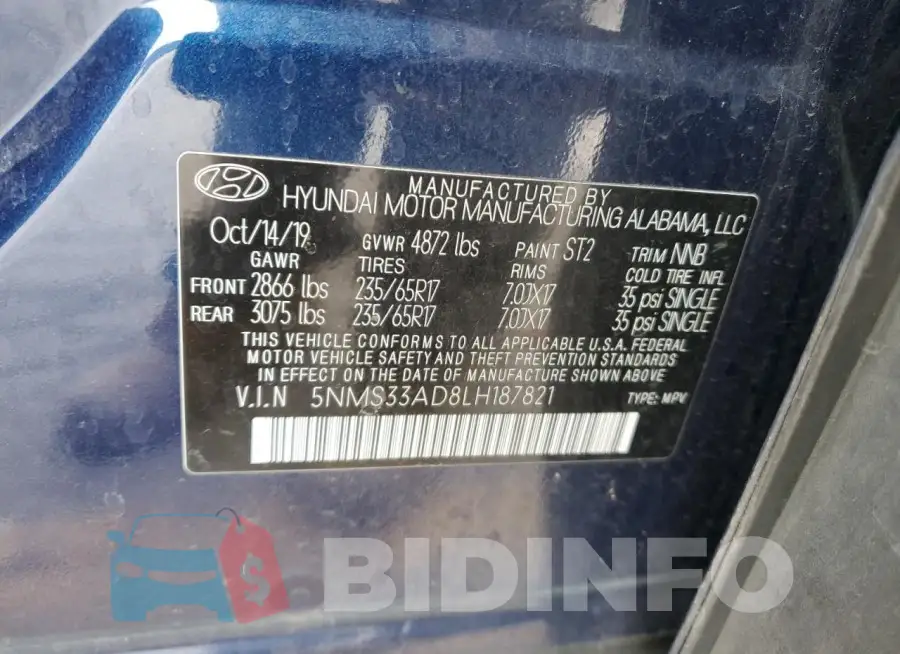 5NMS33AD8LH187821 Photo# 13