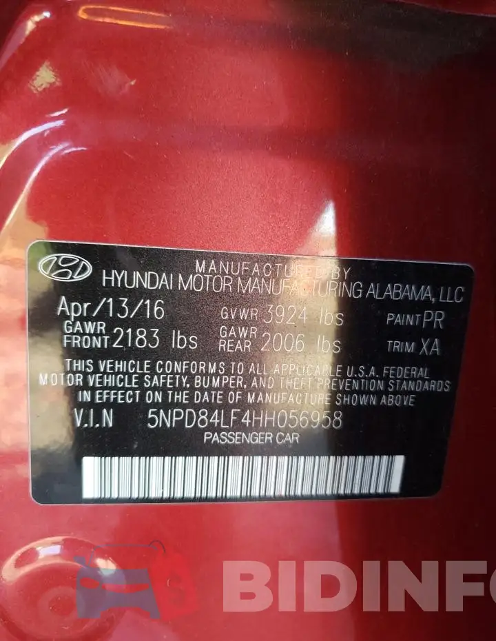 5NPD84LF4HH056958 Photo# 12