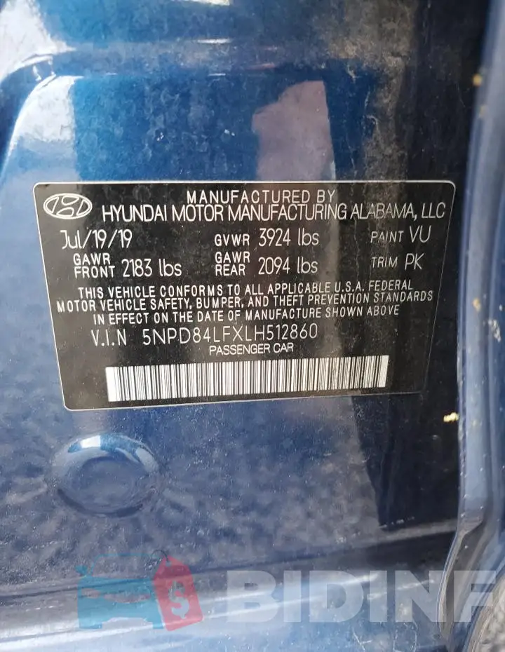 5NPD84LFXLH512860 Photo# 12