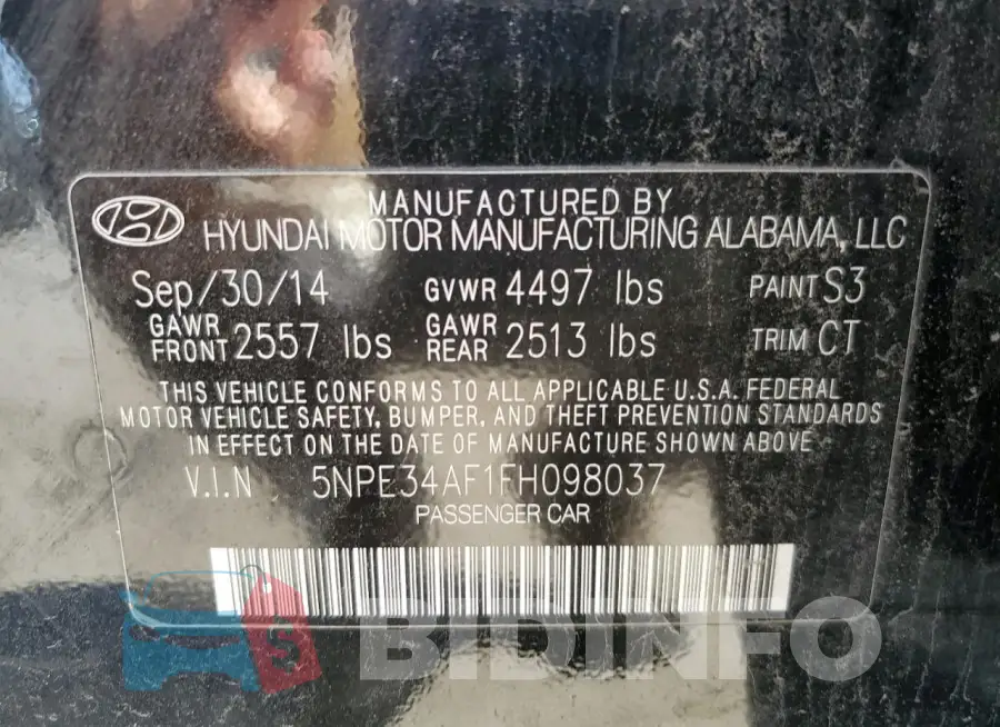 5NPE34AF1FH098037 Photo# 12