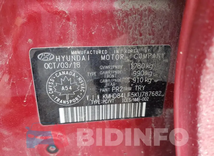 KMHD84LF5KU787682 Photo# 13