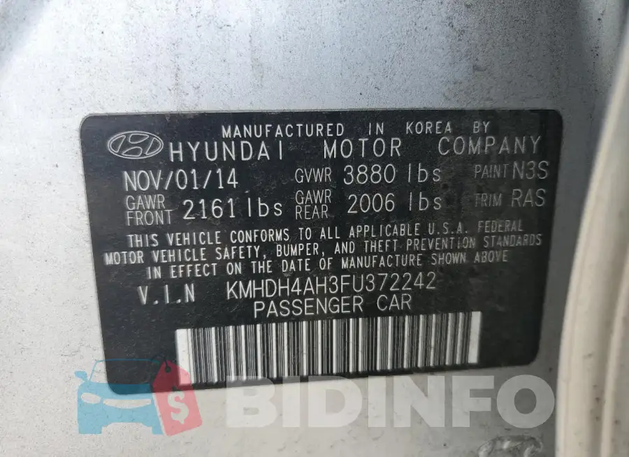 KMHDH4AH3FU372242 Photo# 12