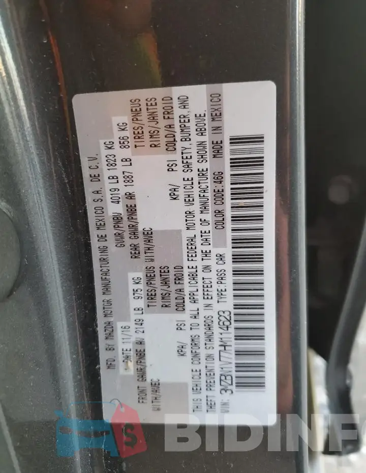 3MZBN1V77HM114623 Photo# 12