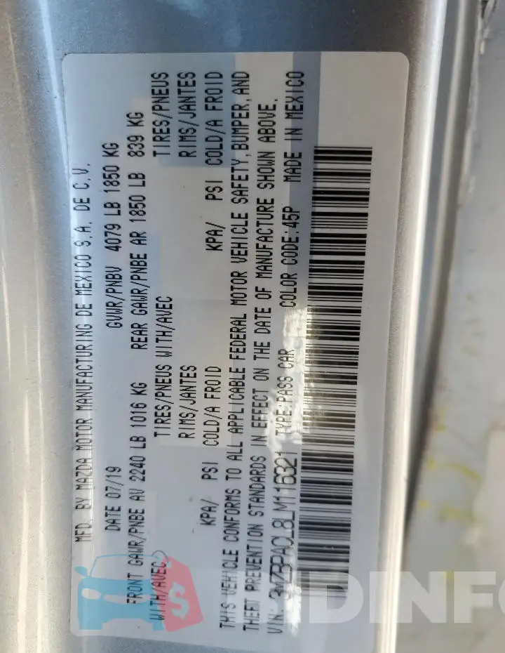 3MZBPACL8LM116321 Photo# 12