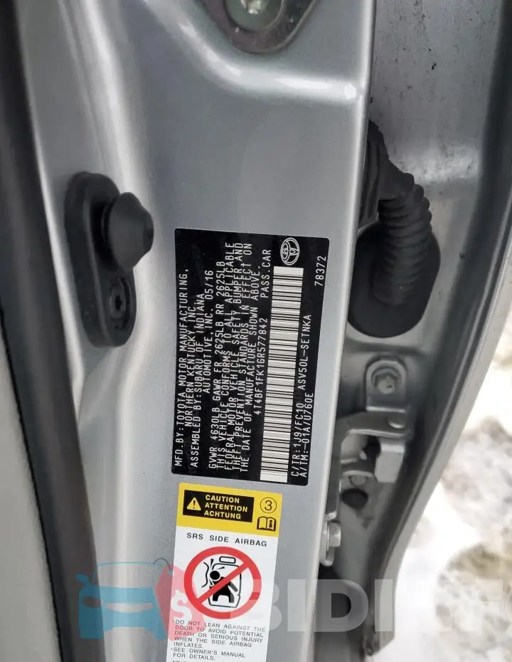 4T4BF1FK1GR577842 Photo# 12