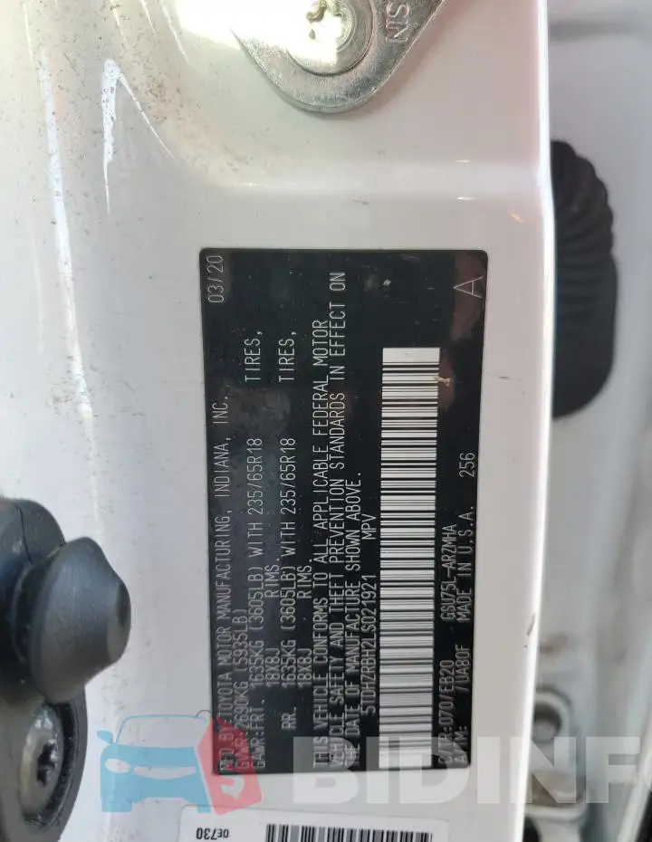5TDHZRBH2LS021921 Photo# 13