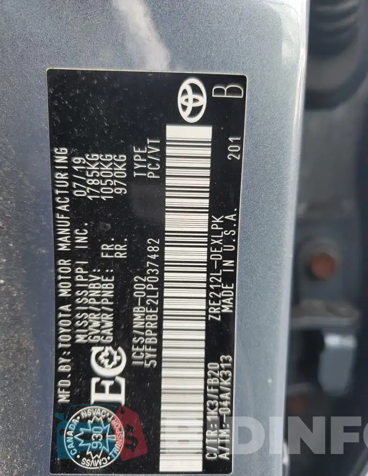 5YFBPRBE2LP037482 Photo# 12