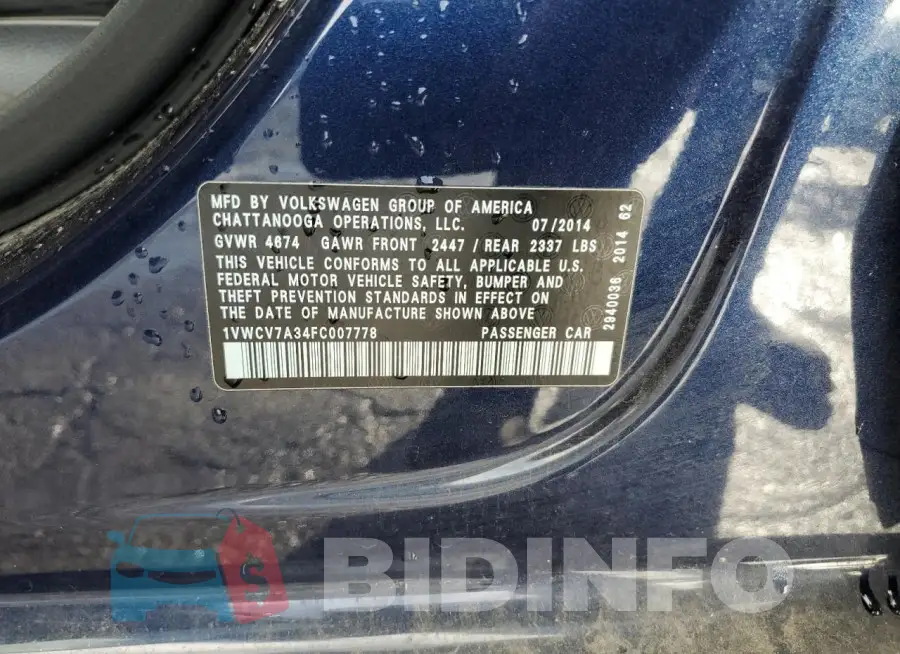 1VWCV7A34FC007778 Photo# 13