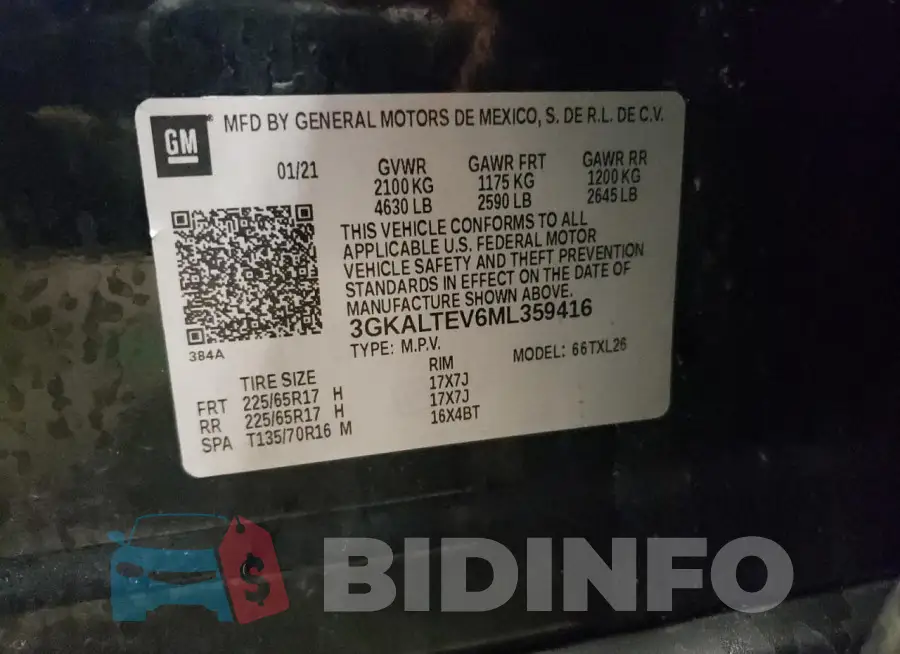 3GKALTEV6ML359416 Photo# 12