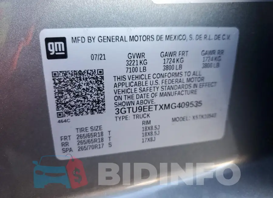 3GTU9EETXMG409535 Photo# 12