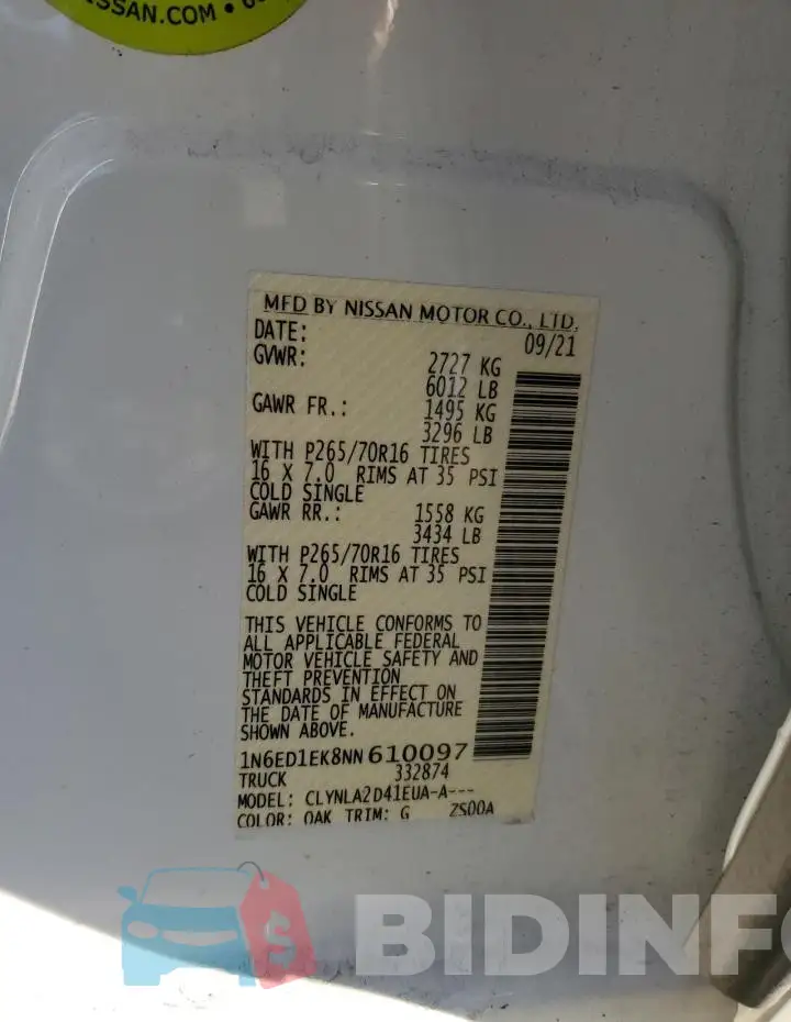 1N6ED1EK8NN610097 Photo# 12