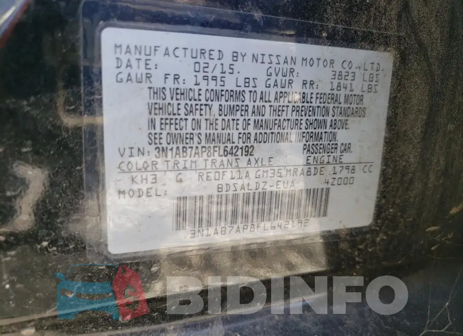 3N1AB7AP8FL642192 Photo# 12