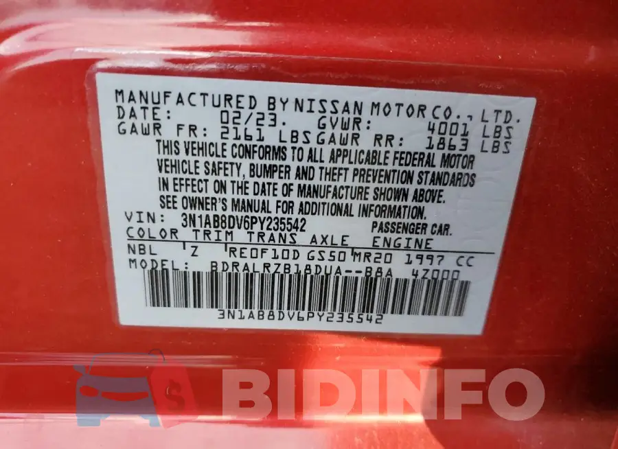 3N1AB8DV6PY235542 Photo# 12