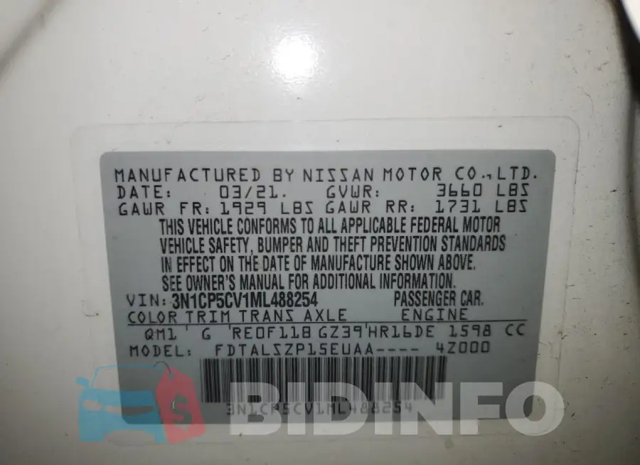 3N1CP5CV1ML488254 Photo# 14