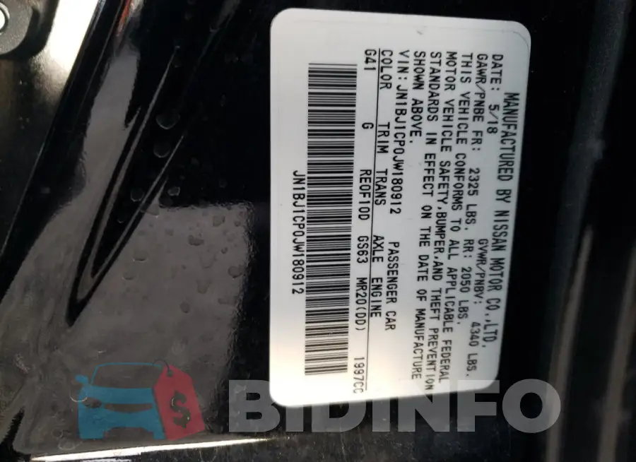 JN1BJ1CP0JW180912 Photo# 13