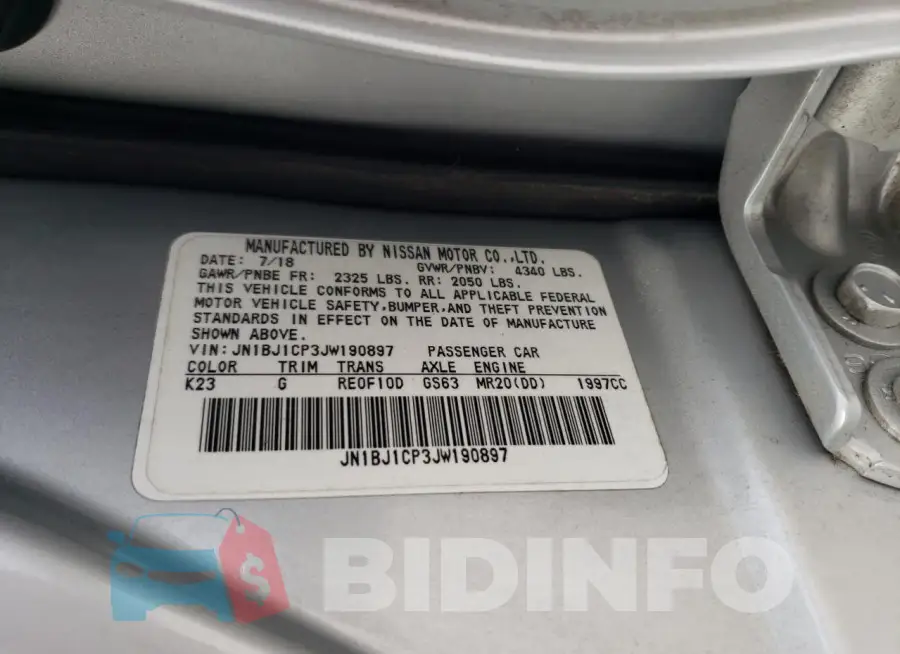 JN1BJ1CP3JW190897 Photo# 13