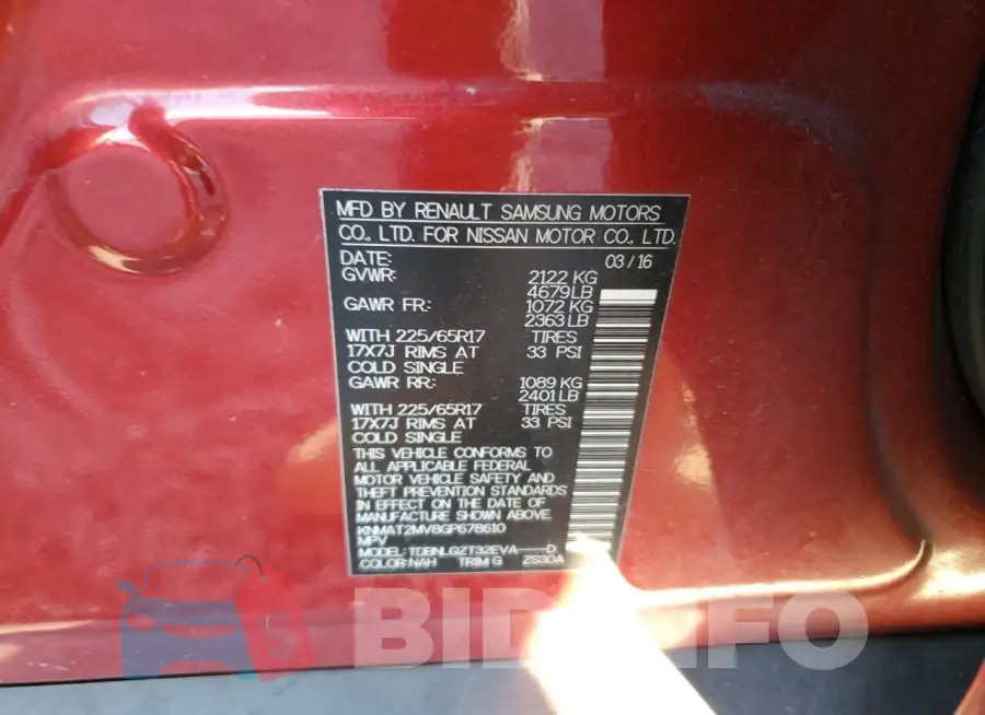 KNMAT2MV8GP678610 Photo# 12