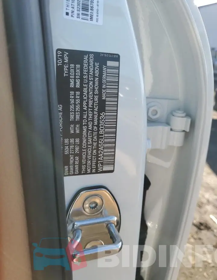 WP1AA2A55LLB03536 Photo# 13