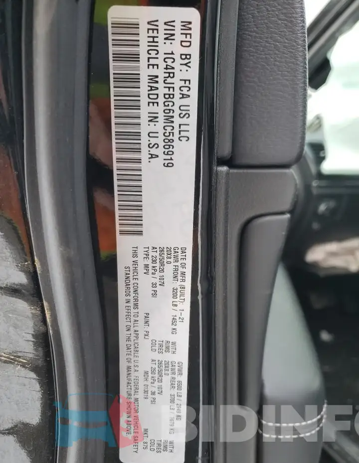 1C4RJFBG6MC586919 Photo# 13