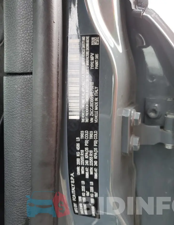 ZACCJBDB6HPE76910 Photo# 12