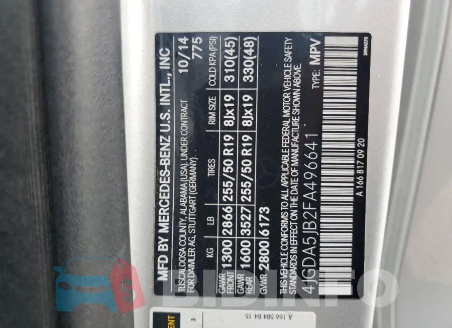 4JGDA5JB2FA496641 Photo# 12