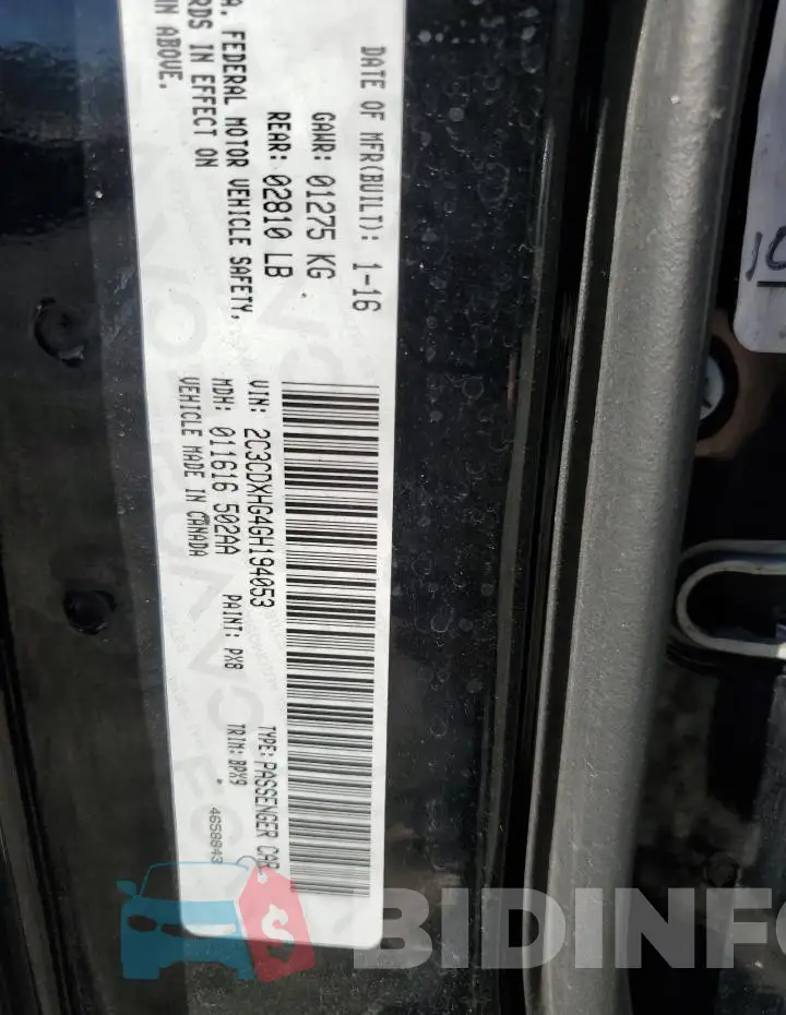 2C3CDXHG4GH194053 Photo# 12