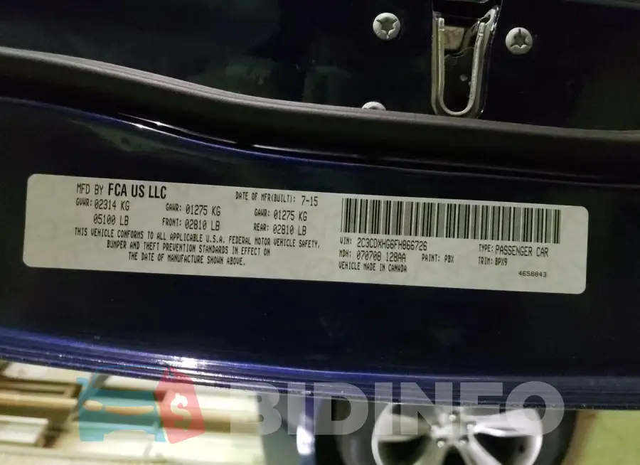 2C3CDXHG6FH866726 Photo# 12