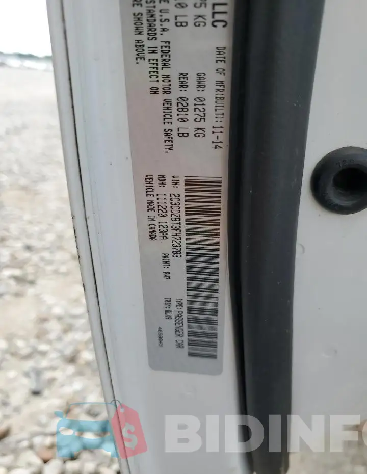 2C3CDZBT3FH723783 Photo# 12
