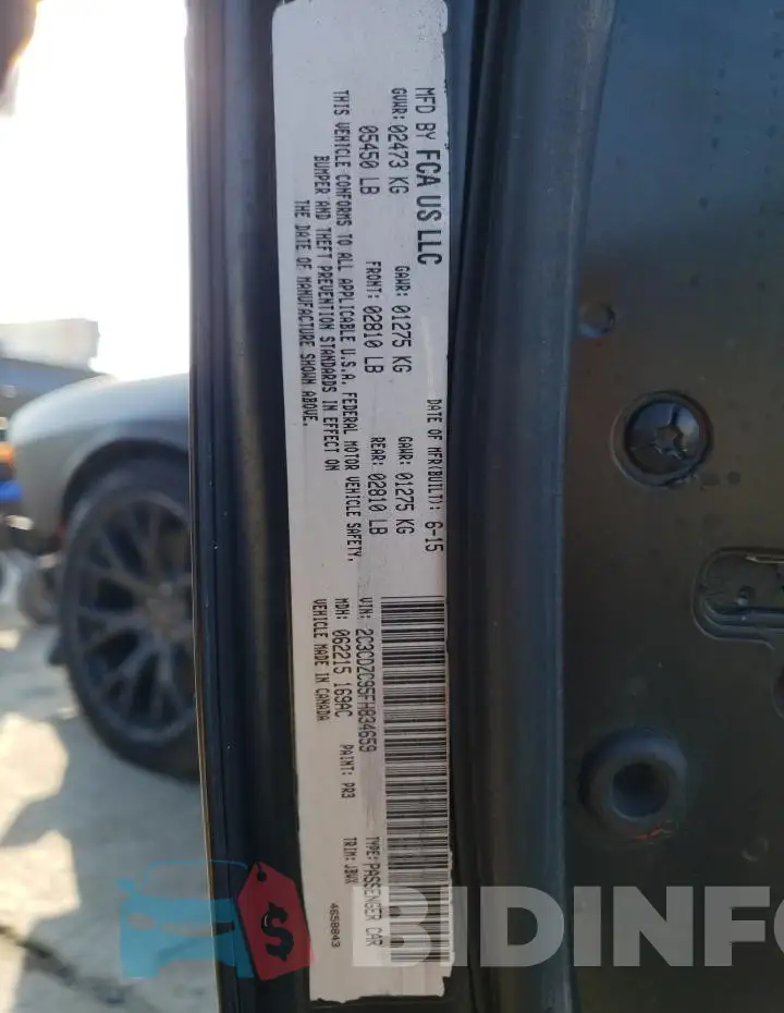 2C3CDZC95FH834659 Photo# 12