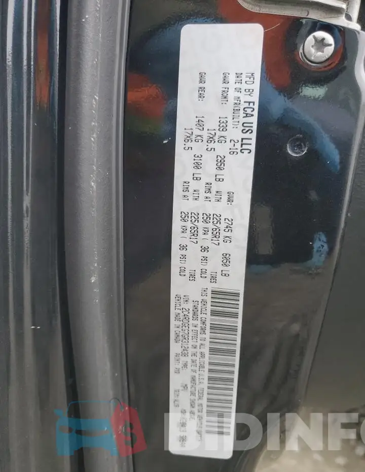 2C4RDGEG7GR312438 Photo# 13