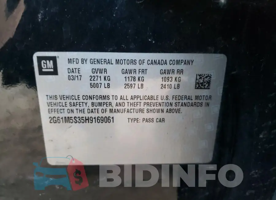 2G61M5S35H9169061 Photo# 12