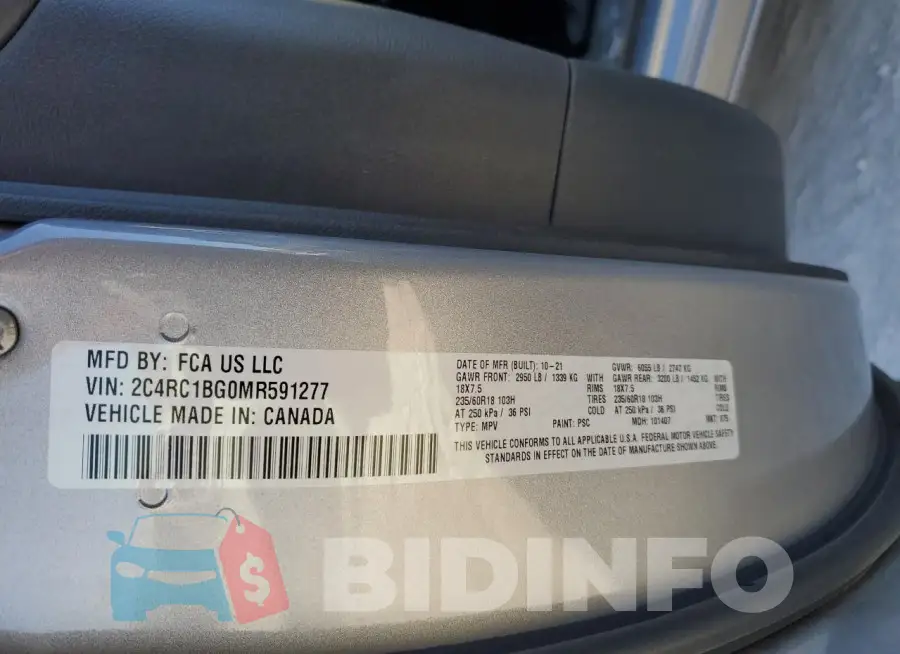 2C4RC1BG0MR591277 Photo# 13