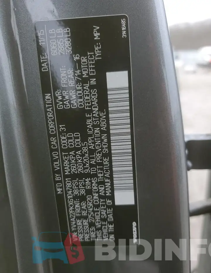 YV4A22PKXG1047801 Photo# 13