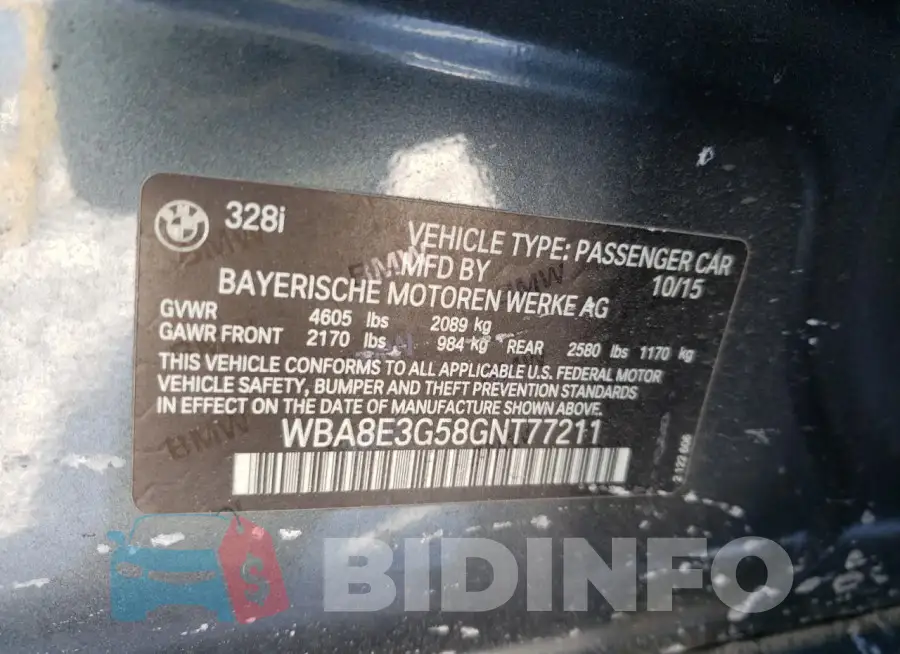 WBA8E3G58GNT77211 Photo# 13