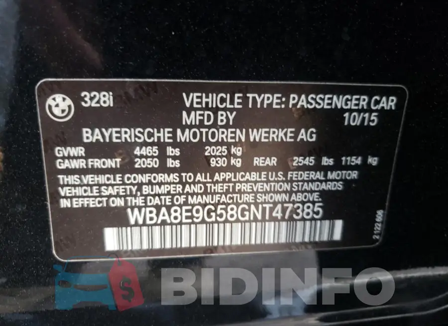WBA8E9G58GNT47385 Photo# 12