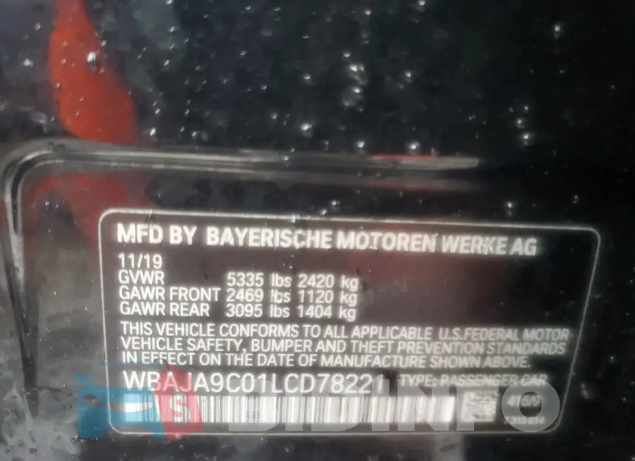 WBAJA9C01LCD78221 Photo# 12