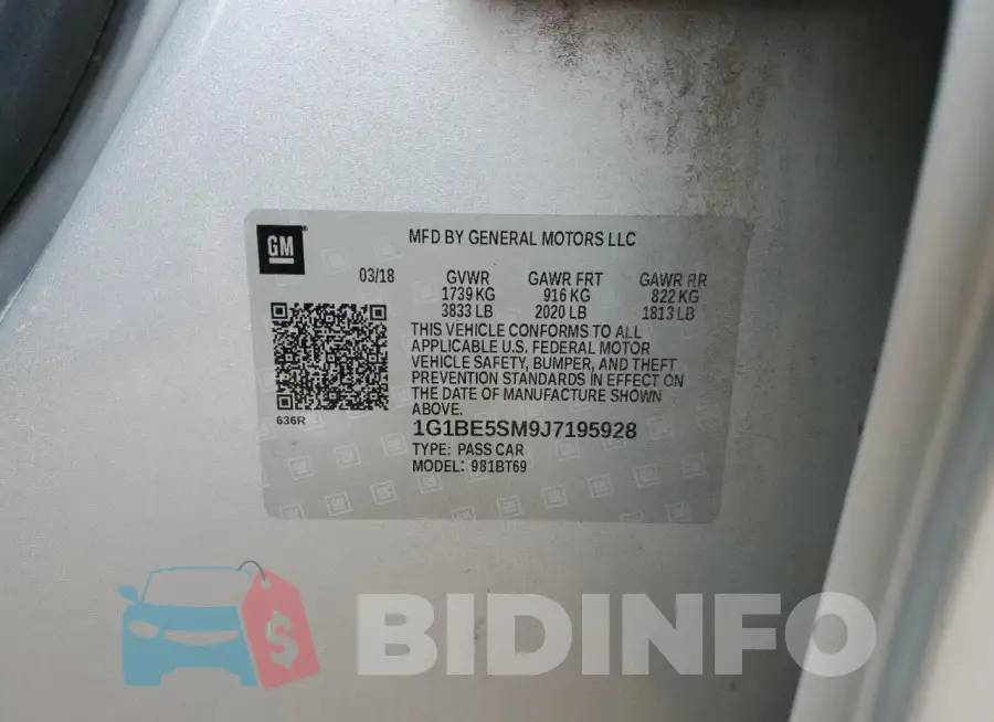 1G1BE5SM9J7195928 Photo# 12
