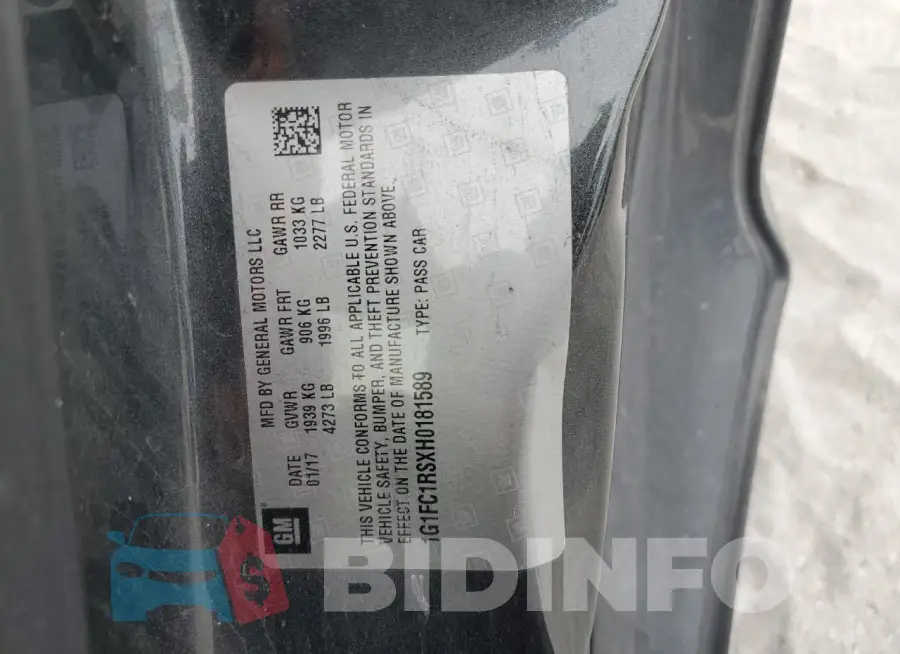 1G1FC1RSXH0181589 Photo# 12