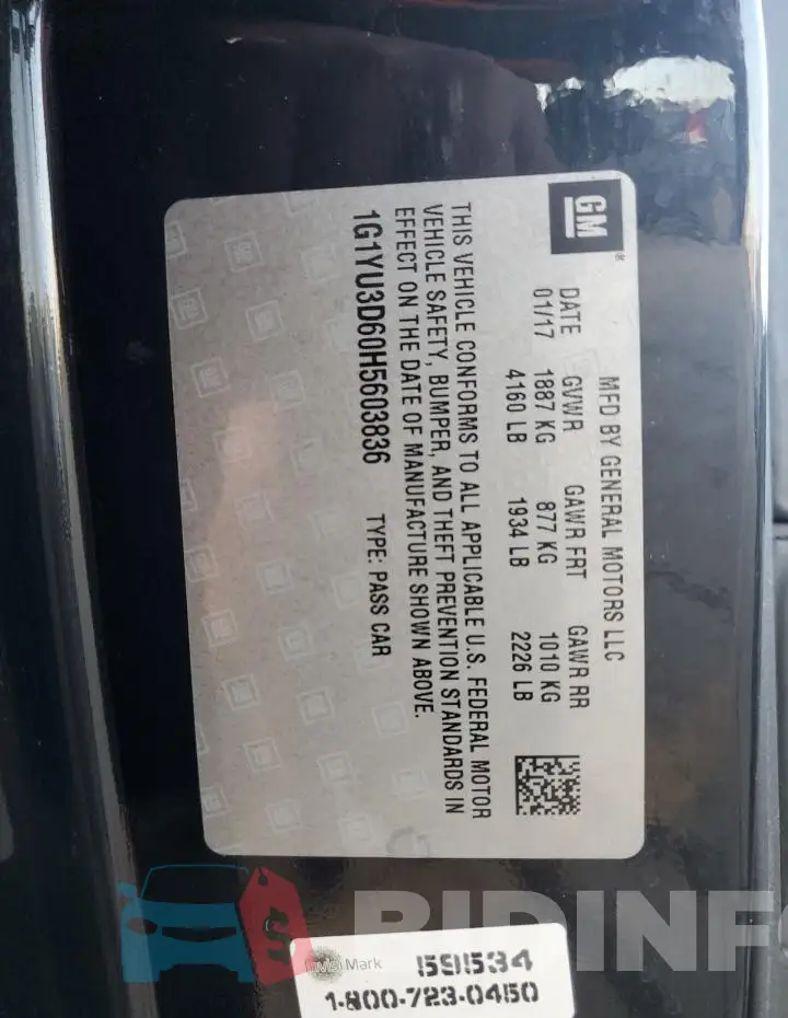 1G1YU3D60H5603836 Photo# 12