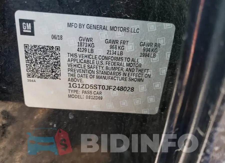 1G1ZD5ST0JF248028 Photo# 12